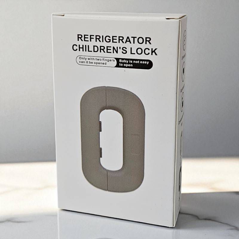Refrigerator Child Lock Baby Proof Two-Finger Secure Safety Lock for Fridges Freezers and Cabinets Easy to Use Child Resistant Design
