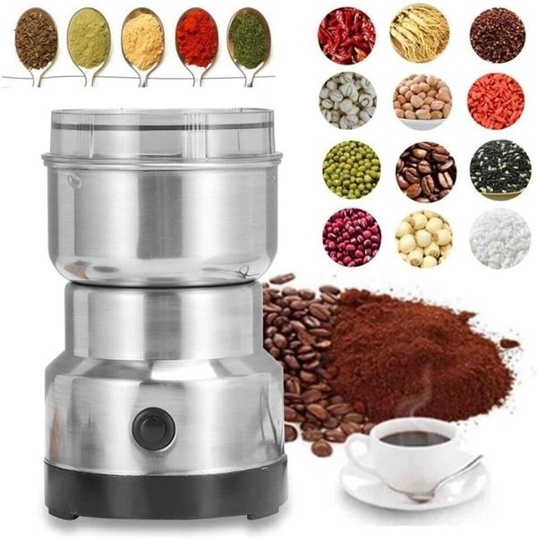 Multi Purpose Electric Coffee & Spices Grinder Automatic Coffee Spice Bean Grinder Stainless Steel