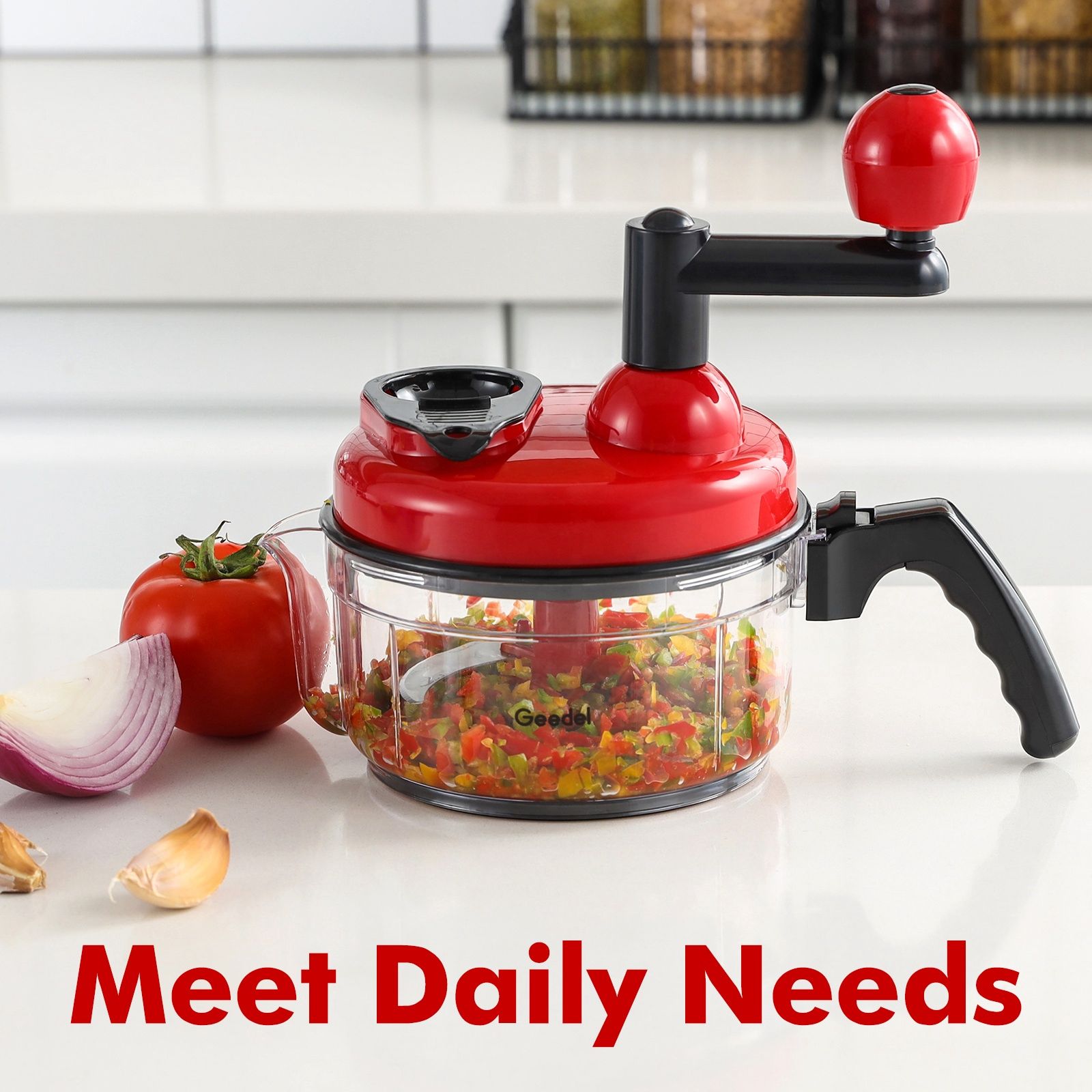Manual quick 4 in 1 food chopper- Hand Chopper And Mixer Imported Product-Hand Food Chopper, Vegetable Quick Chopper