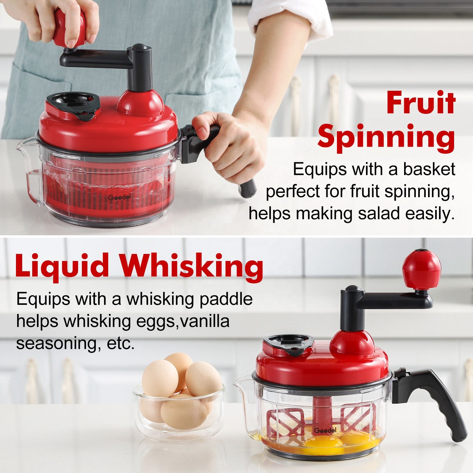 Manual quick 4 in 1 food chopper- Hand Chopper And Mixer Imported Product-Hand Food Chopper, Vegetable Quick Chopper