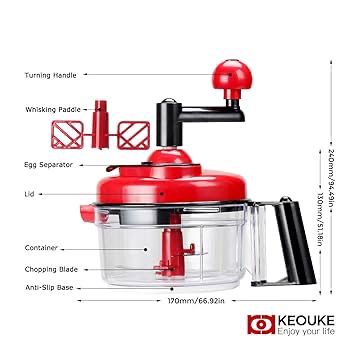 Manual quick 4 in 1 food chopper- Hand Chopper And Mixer Imported Product-Hand Food Chopper, Vegetable Quick Chopper