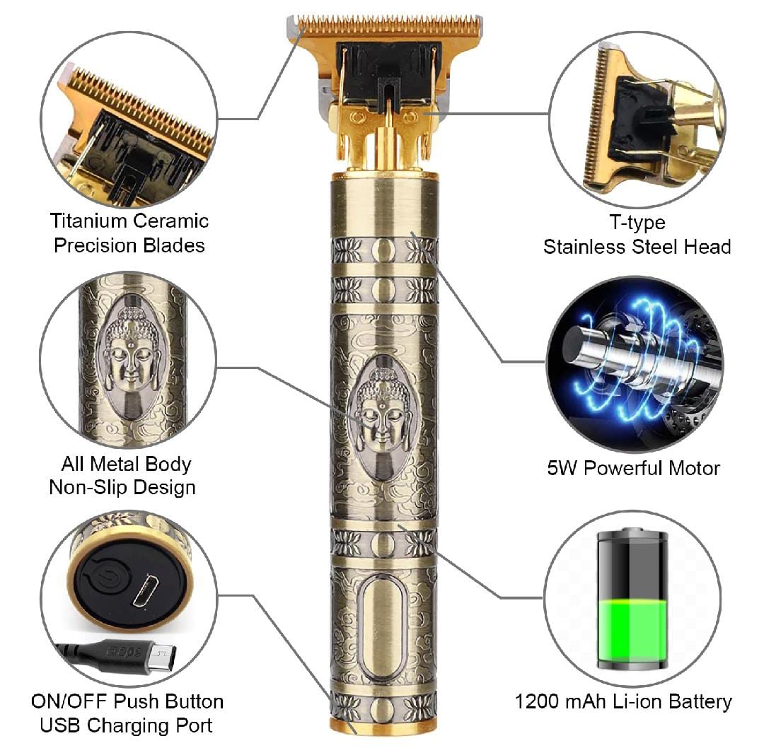 Electric Razor for Men, USB Rechargeable Single Head Car Shaver, Low-Noise Motor and Low-Frequency Vibration, with Double-Ring Cutter