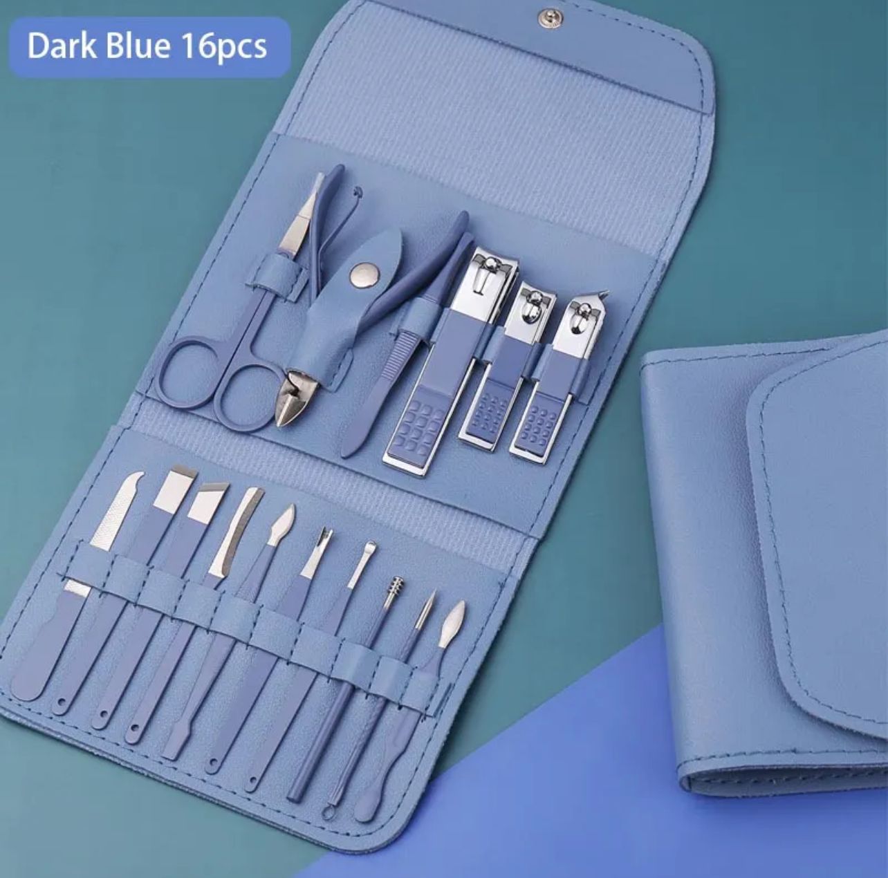 Manicure Set Portable Home Nail Clipper With Ingrown Nails Clippers And Cuticle Remover, High-end Foot And Nail Care Tool (16pcs)