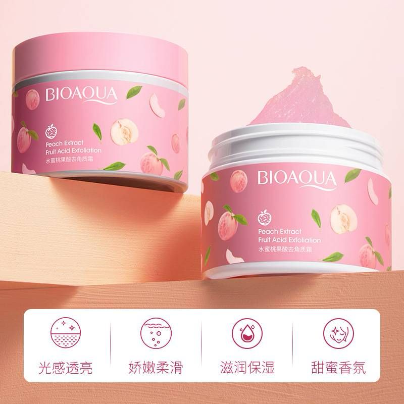 Original Bioaqua Peach Extract Fruit Acid Exfoliating Face Gel Cream