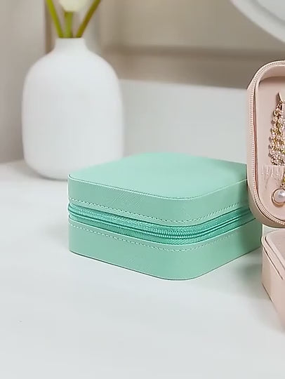 Premium Leather Mini Jewelry Organizer Box