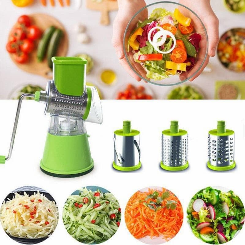 3 In 1 Set Manual Vegetable Slicer Roller Multifunction Vegetable Cutter