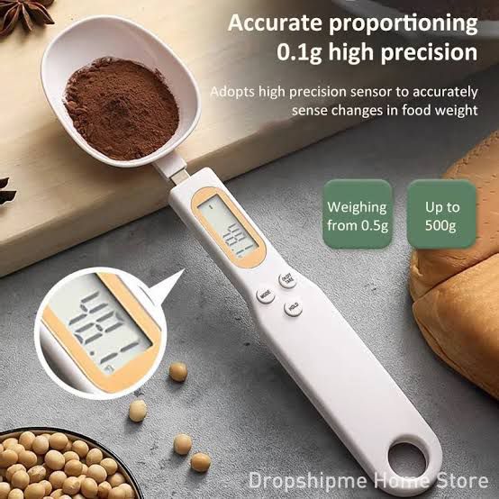 Food Scale Electric Digital Spoon Measuring Scales Kitchen Baking Accessory with LCD Display