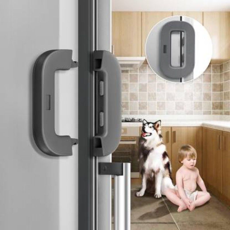 Refrigerator Child Lock Baby Proof Two-Finger Secure Safety Lock for Fridges Freezers and Cabinets Easy to Use Child Resistant Design
