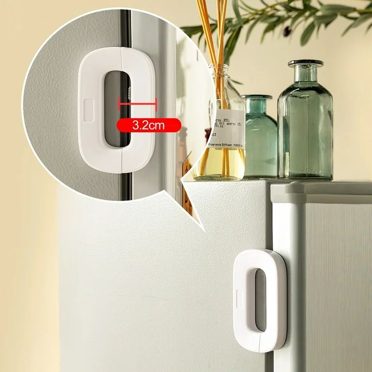 Refrigerator Child Lock Baby Proof Two-Finger Secure Safety Lock for Fridges Freezers and Cabinets Easy to Use Child Resistant Design