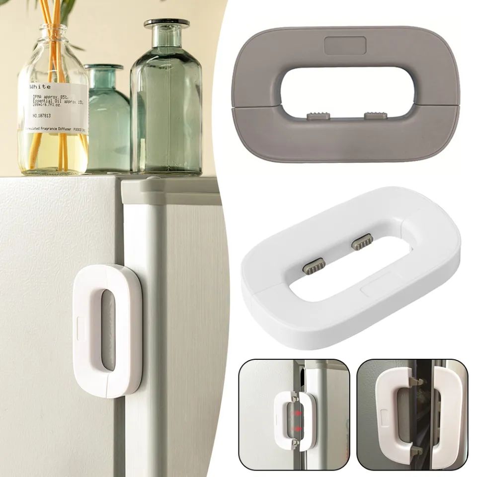 Refrigerator Child Lock Baby Proof Two-Finger Secure Safety Lock for Fridges Freezers and Cabinets Easy to Use Child Resistant Design
