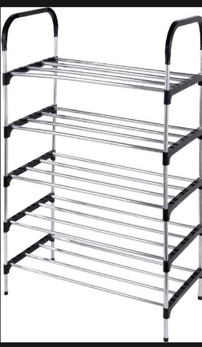 Simple Shoe Rack Iron Easy to Install Shoe Shelf Entryway Shoe Organizer Space Saver Home Dorm Small Shoe Cabinet