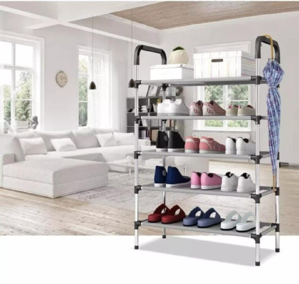 Simple Shoe Rack Iron Easy to Install Shoe Shelf Entryway Shoe Organizer Space Saver Home Dorm Small Shoe Cabinet