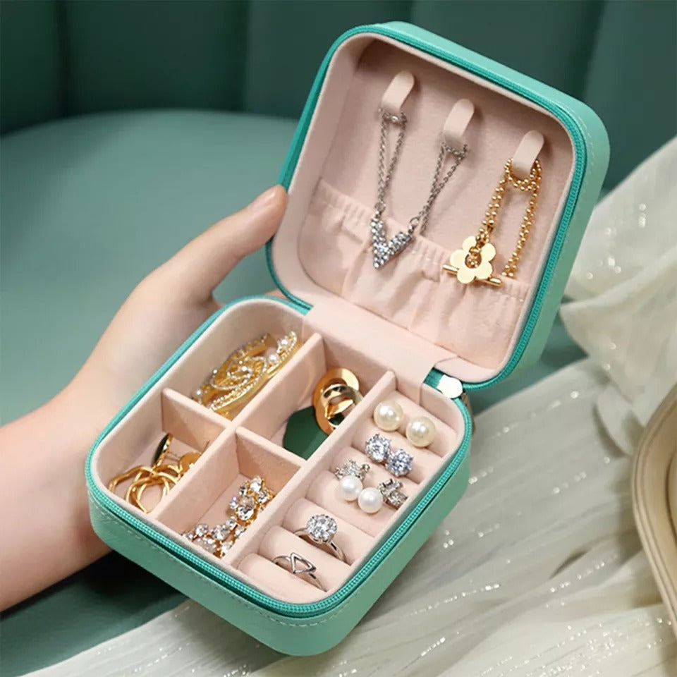Premium Leather Mini Jewelry Organizer Box